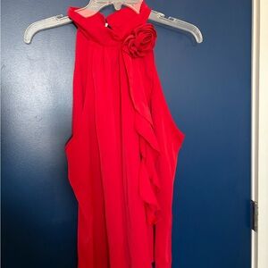 Elegant Red Sleeveless Top